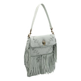BORSA A SPALLA OXFORD CON FRANGE SMALL