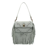 BORSA A SPALLA OXFORD CON FRANGE SMALL