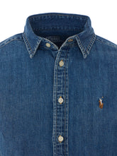 CAMICIA IN DENIM CON LOGO POLO