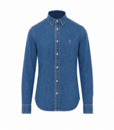 CAMICIA IN DENIM CON LOGO POLO