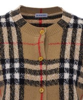 CHECK CASHMERE CARDIGAN