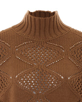 BEADED AND PERFORATED TURTLENECK