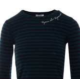 STRIPED T-SHIRT WITH EMBROIDERY