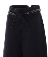 BALLOON TROUSERS WITH EMBROIDERED BELT