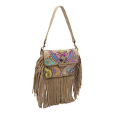 BORSA A SPALLA OXFORD CON FRANGE SMALL