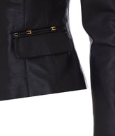 GIACCA IN PELLE CON DETTAGLI LOGO