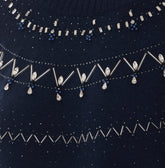 SWEATER WITH JEWELLED EMBROIDERY