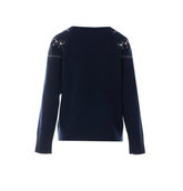 SWEATER WITH JEWELLED EMBROIDERY