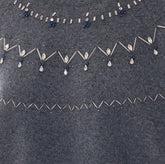 SWEATER WITH JEWELLED EMBROIDERY