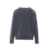 SWEATER WITH JEWELLED EMBROIDERY