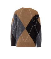 INTARSIO ARGYLE SWEATER