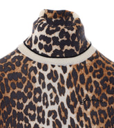 MAGLIA A COLLO ALTO CON LOGO E STAMPA LEO