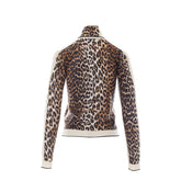 MAGLIA A COLLO ALTO CON LOGO E STAMPA LEO