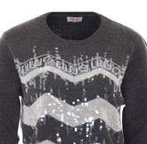 SWEATER WITH LOGO AND SEQUINES