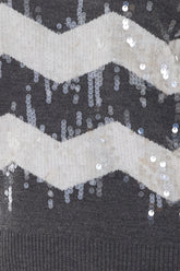 SWEATER WITH LOGO AND SEQUINES