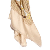 GG WOOL AND SILK JACQUARD CAPE