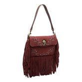 BORSA A SPALLA OXFORD CON FRANGE SMALL