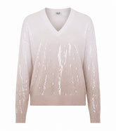 GRADIENT SWEATER WITH SEQUINES