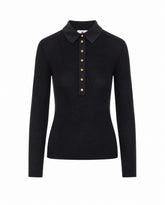 KNITTED POLO SHIRT AND TAFFETA