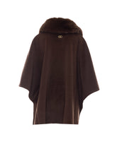 FAUX SHEARLING CAPE