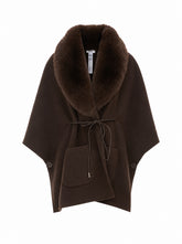 FAUX SHEARLING CAPE