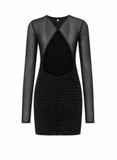 ABITO MINI IN TULLE CON STRASS