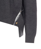 WOOL BLEND HIGH NECK SWEATER WITH BUTTONS