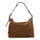 BORSA A SPALLA ROSETTE IN SUEDE MEDIUM
