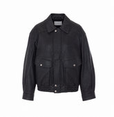 UNISEX OVERSIZED LEATHER BLOUSON