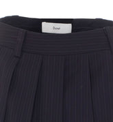PLEATED MINI STRIPED SKIRT
