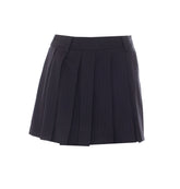 PLEATED MINI STRIPED SKIRT