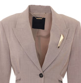 MELANGE JACKET WITH BUCKLES