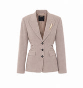 MELANGE JACKET WITH BUCKLES