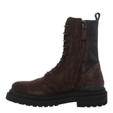 SUEDE AND WOOL BOOTIES WITH PRECIOUS DETAIL