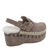 SUEDE BACK STRAP CLOG
