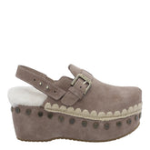 SUEDE BACK STRAP CLOG