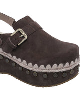SUEDE BACK STRAP CLOG