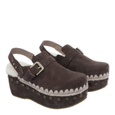 SUEDE BACK STRAP CLOG
