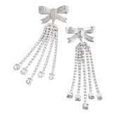 CRYSTAL BOW DROPLET EARRINGS