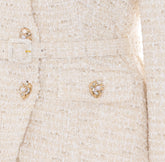 TAILORED BOUCLE' AND CHIFFON MIDI DRESS