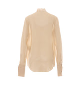 GEORGETTE SHIRT WITH PEONIA LACE DETAIL