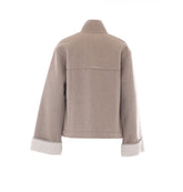 FAUX SHEARLING BOXY JACKET