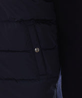KNITTED AND NYLON HYBRID CARDIGAN