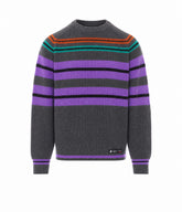 MAGLIA A RIGHE IN LANA E CASHMERE
