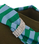 KURTIS WOOL MIXED SWEATER WITH DECORATED STRIPED SCARF