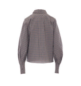 KALMIA CHECKED SHIRT WITH RHINESTONE DECORATIONS