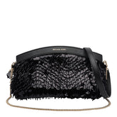 CLUTCH CONVERTIBILE ATHENA SMALL CON PAILLETTES METALLIZZATE