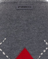 CARDIFF RHOMBUS WOOL AND CASHMERE CREW NECK CARDIGAN