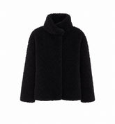 SHORT JACKET TOUCH FUR CURLY EFFECT
