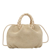 MEDIUM RAFFIA SOFT BOMBOM HANDBAG